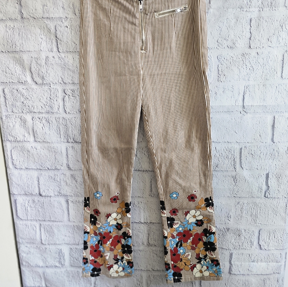 BDG Urban Outfitters Pants Floral Striped High Waistes Flare Bottoms W26 - Picture 13 of 13